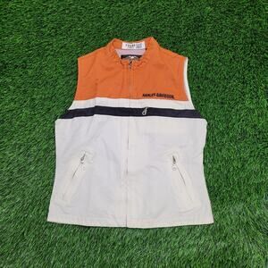 Vintage Harley-Davidson Vest Womens Medium 18x21 Mesh-Lined